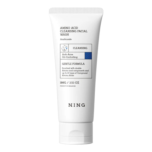 NING Amino Acid Facial Cleanser – Gentle, Hydrating Deep Cleansing Face Wash for Sensitive Skin